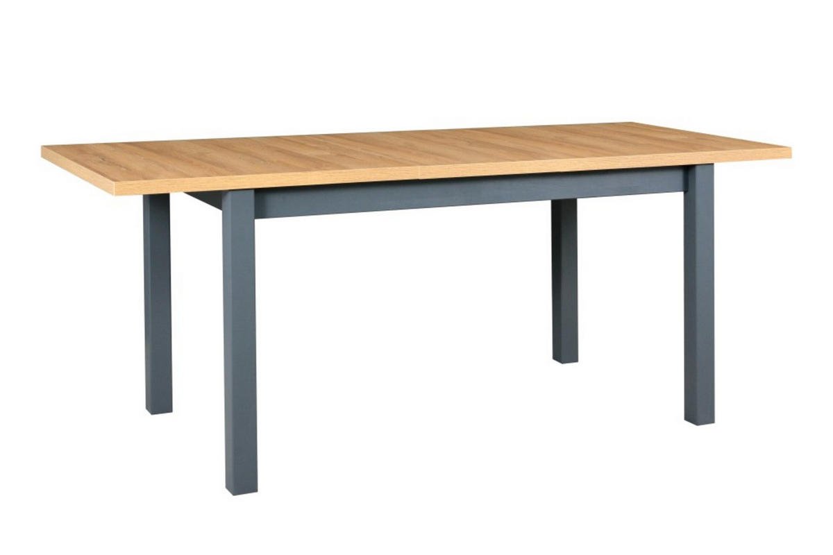 ESSTISCH Modena 1, 140-180/80 cm, grandson - Birkefarben/Grau, Holz (80/140/78cm) - Leaf Design