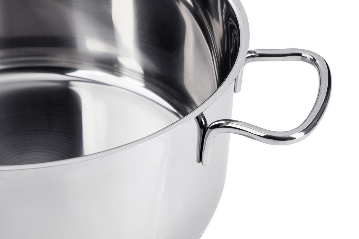 TOPFSET Merkur aus Edelstahl, Induktion, Literskala, Schüttrand - Edelstahlfarben, Metall - KOPF