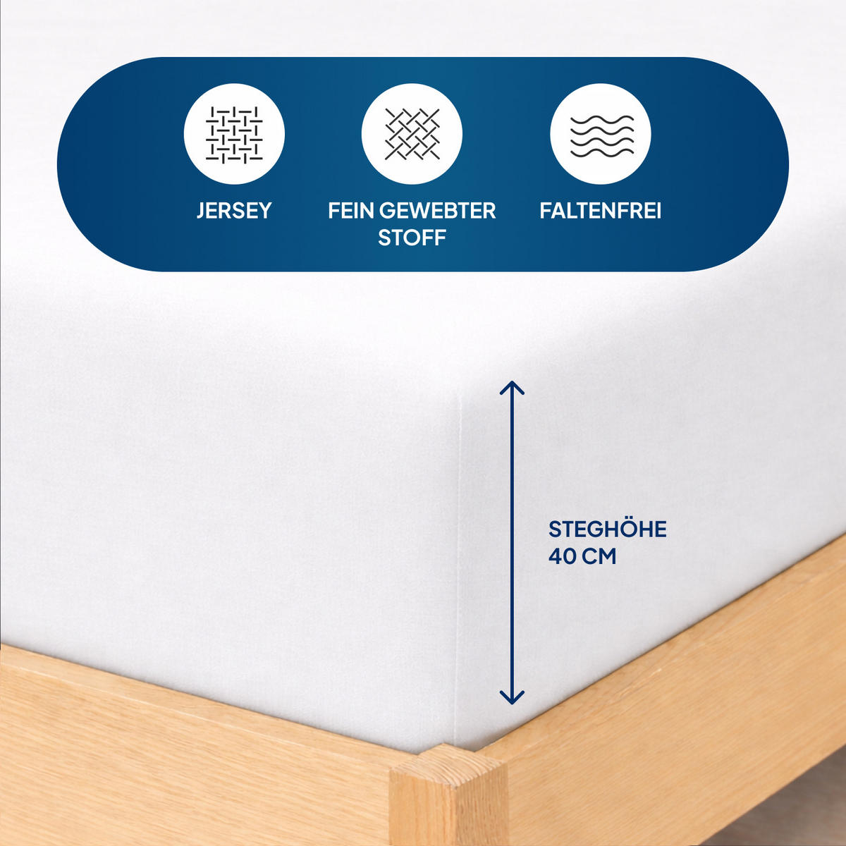 SPANNBETTLAKEN BOXSPRING 180/200/33 cm Weiß - Weiß, Textil (180/200cm) - AM Qualitätsmatratzen