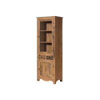 VITRINE Akazie 73x45x200 natur versiegelt NATURE OF SPIRIT #315 - Braun, Holz (73/200/45cm) - Massivmoebel24