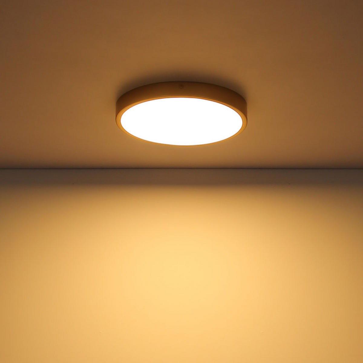 LED DECKENLEUCHTE Metall Messing Opal - Messingfarben, Metall (45/45/3cm) - Globo Lighting