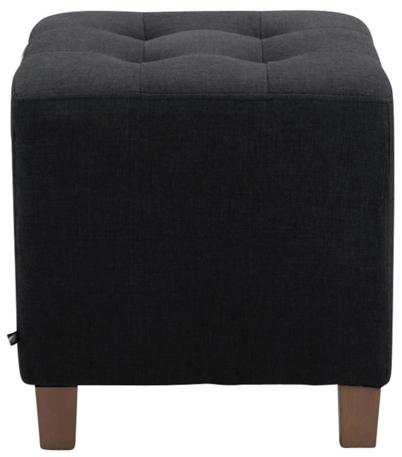 SITZWÜRFEL 2er Set Stoff schwarz - Schwarz, Holz/Textil (45/46/45cm) - CLP