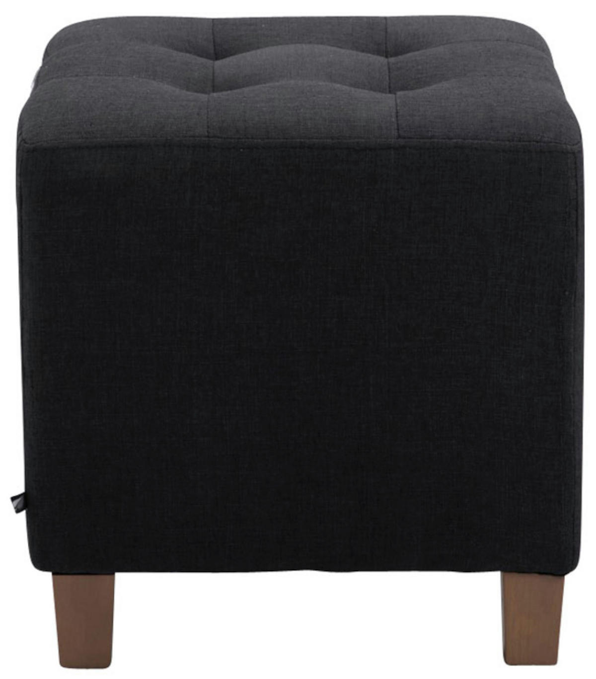 SITZWÜRFEL 2er Set Stoff schwarz - Schwarz, Holz/Textil (45/46/45cm) - CLP