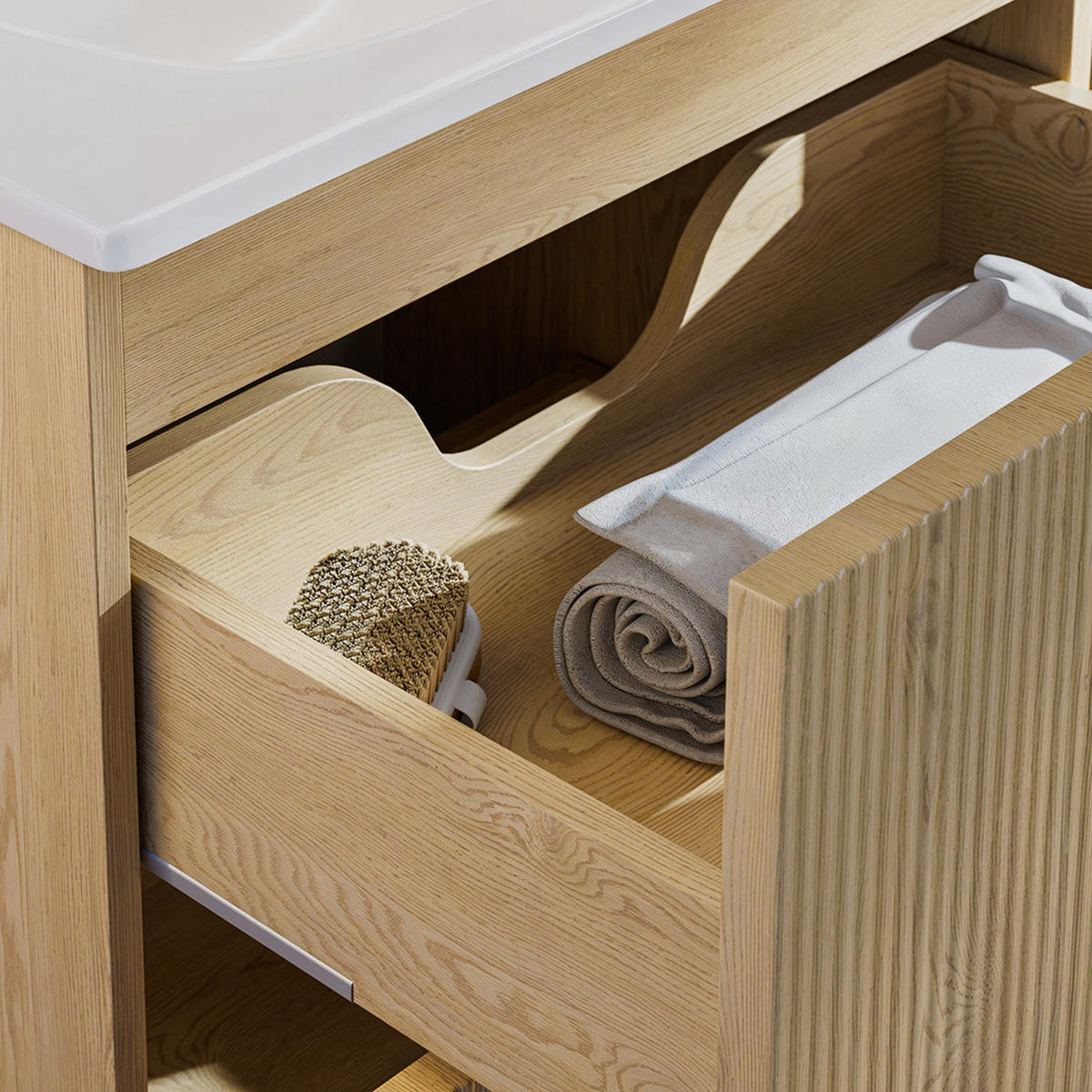 WASCHTISCH Narpio-56 - Braun, Holzwerkstoff (81/59/47cm) - Lomado