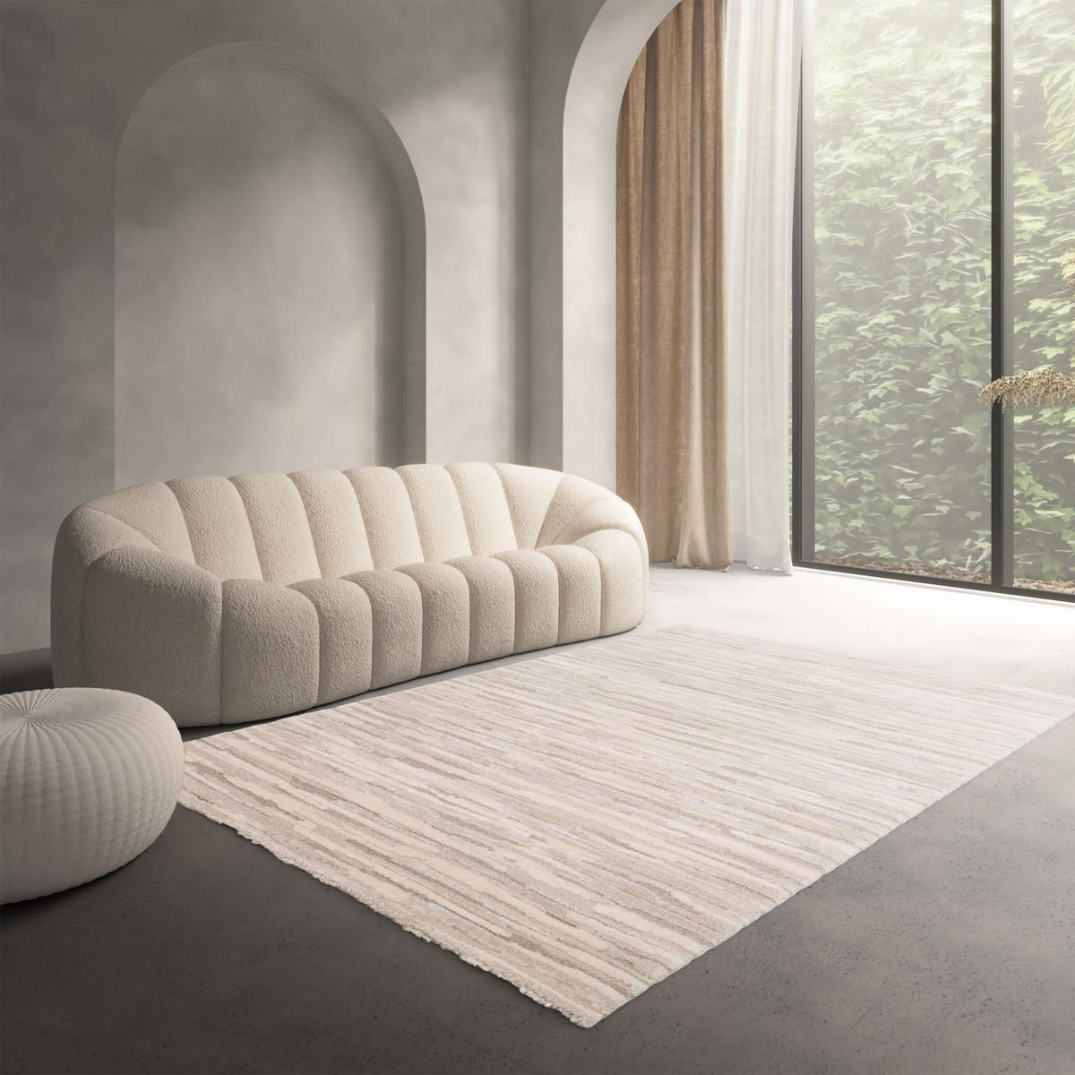 MODERNER TEPPICH 160/230 cm Meran - Creme, Textil (160/230cm) - Steffensmeier