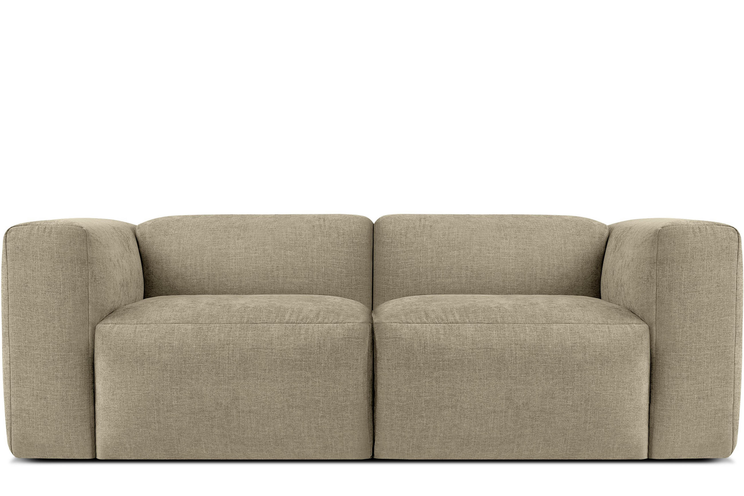 2-SITZER-MODULSOFA BUFFO mit extrem weicher und bequemer Sitzfläche, Gewebestoff, sandfarben - Sandfarben, Textil (210/73/96cm) - KONSIMO®