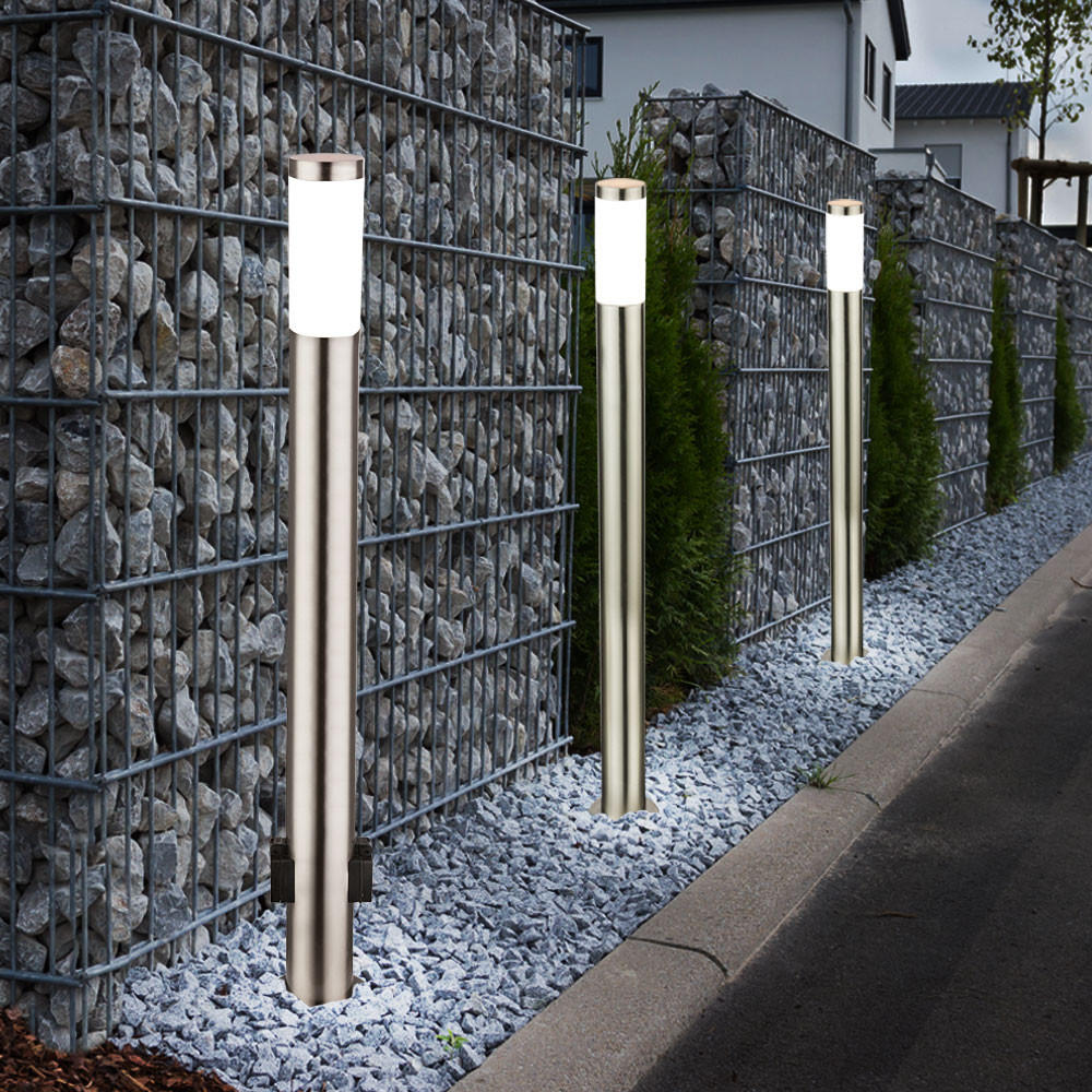 LED WEGELEUCHTE BOSTON Silber Edelstahl - Silberfarben, Metall (13/13/110cm)