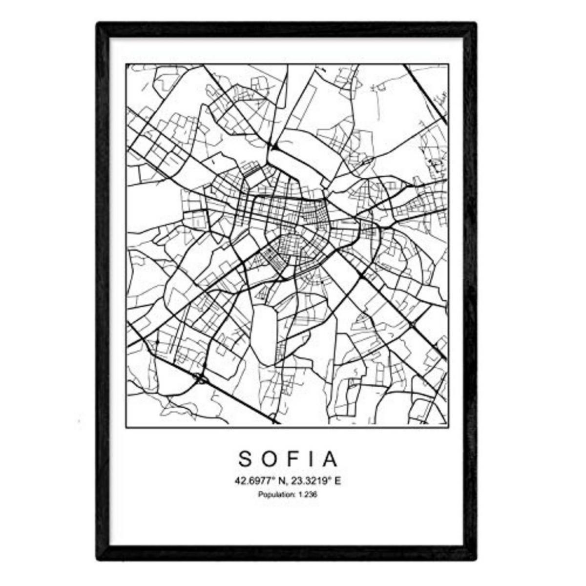 POSTER Sofia Nordischen Stil A4 Rahmenlos - Klar, Papier (29.7/5/21cm) - Nacnic