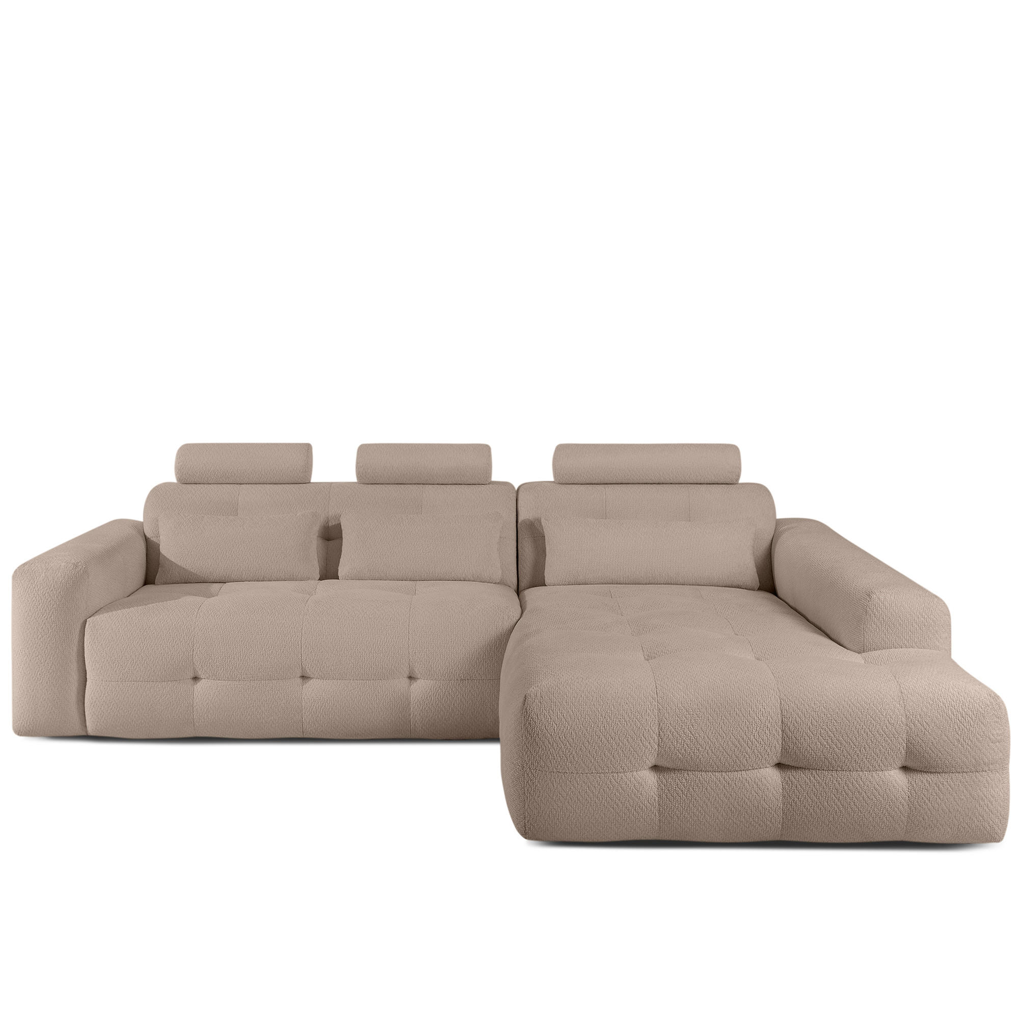 ECKSOFA RECHTS ALIGRA, Hellbraun - Hellbraun, Holz/Holzwerkstoff (290/191cm) - KONSIMO®