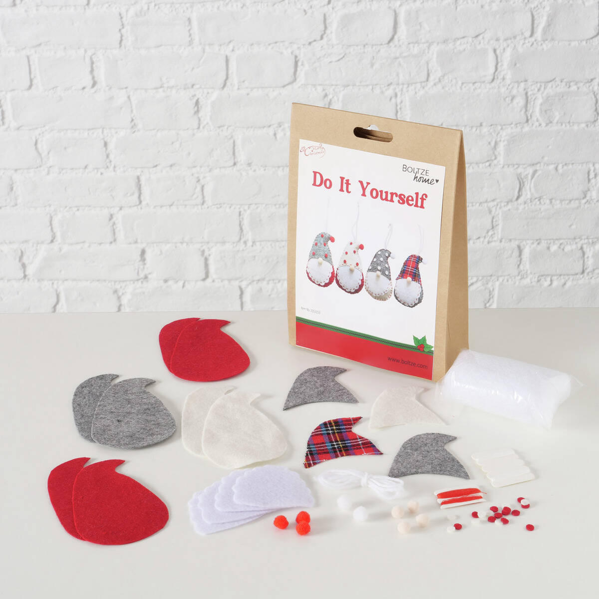 DEKORATIONSSET DIY Zwerge - Multicolor, Textil (5/22/15cm) - Boltze Home