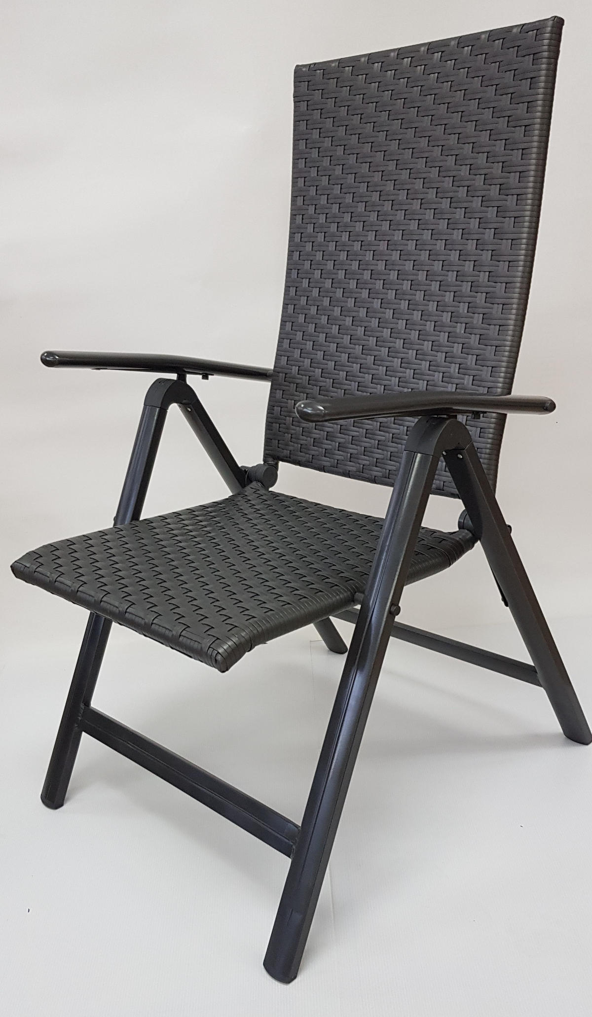 KLAPPSESSEL Sessel Gartensessel Sessel Palma Graphit - Graphitfarben, Metall (60/110/78cm) - Sedex