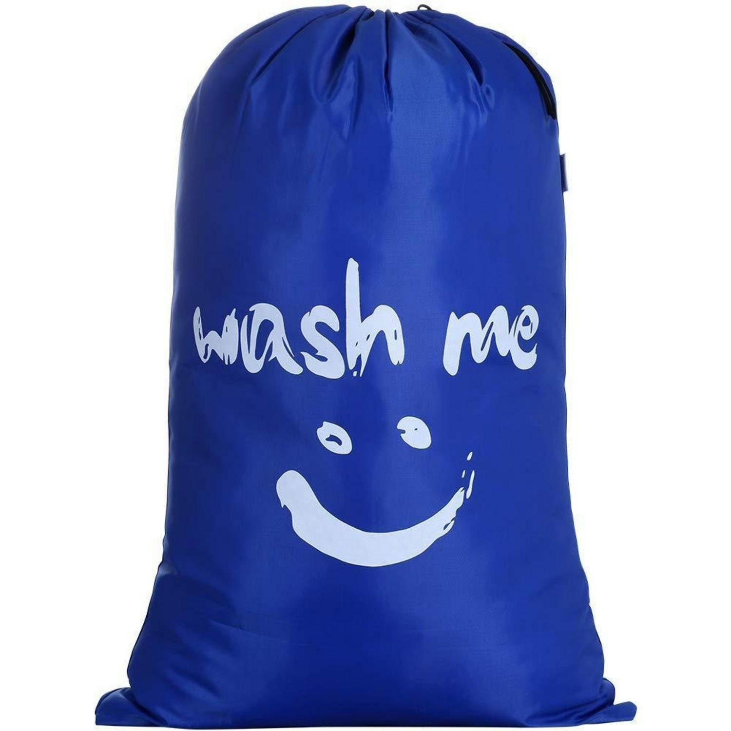 WÄSCHESACK 125 L Dunkelblau Faltbar - Blau, Textil (66/92/66cm)