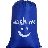 WÄSCHESACK 125 L Dunkelblau Faltbar - Blau, Textil (66/92/66cm)