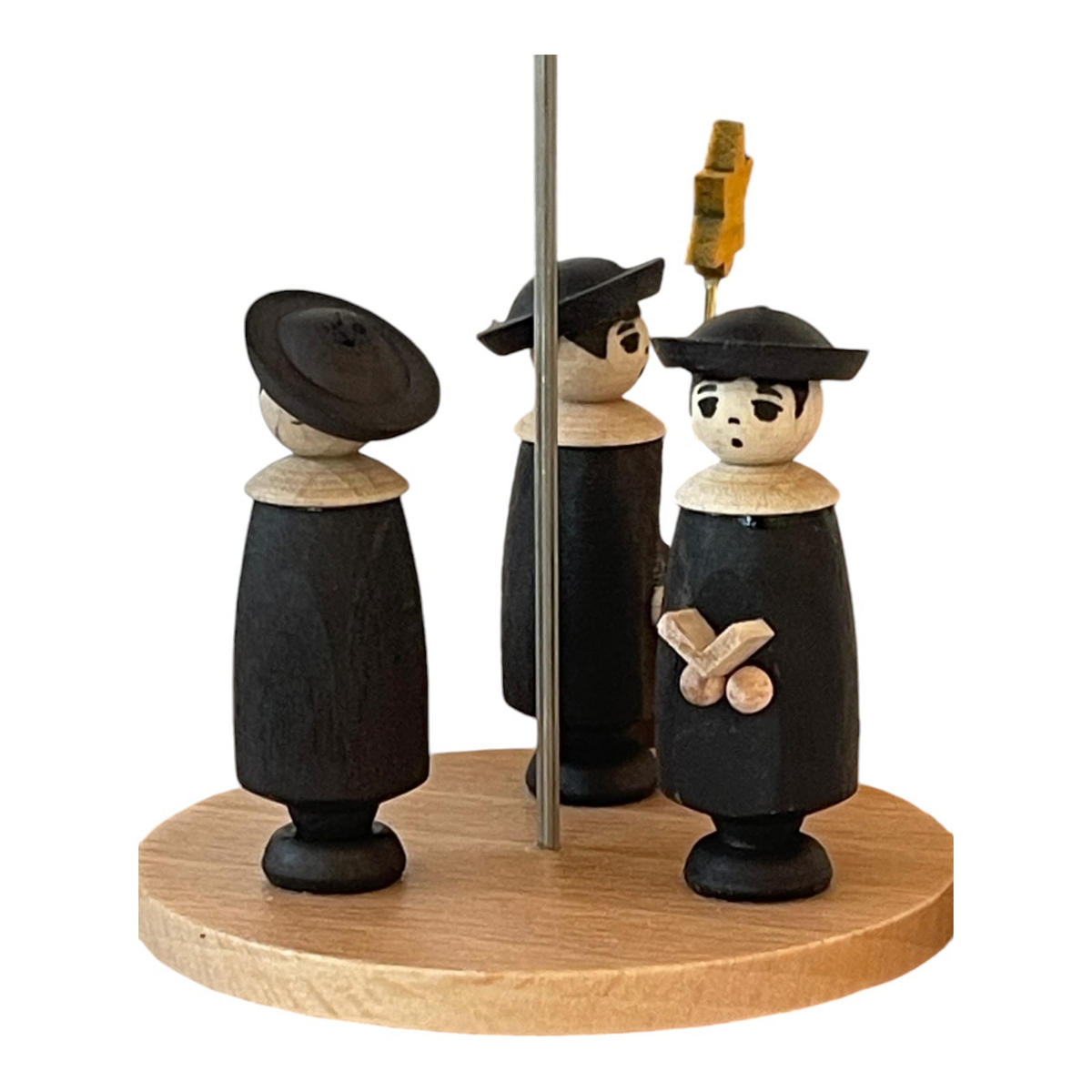 PYRAMIDE Pyramide Seiffner Kirche für 3 Teelichter 19/19/23 cm - Multicolor, Holz (19/23/19cm)