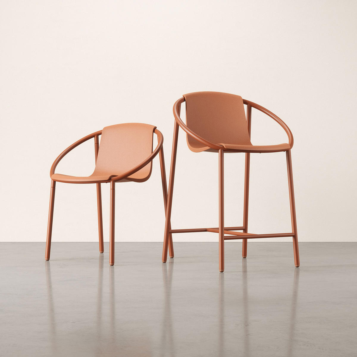 BARSTUHL Ringo, Terracotta Braun - Braun, Metall (58/90/64cm) - Umbra