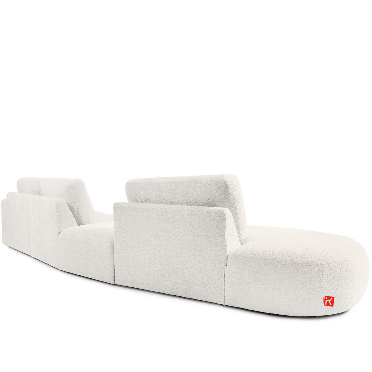 5-SITZER ECKSOFA ZUCCO Boucle links, Ecru - Ecru, Textil (430/84/105cm) - KONSIMO®