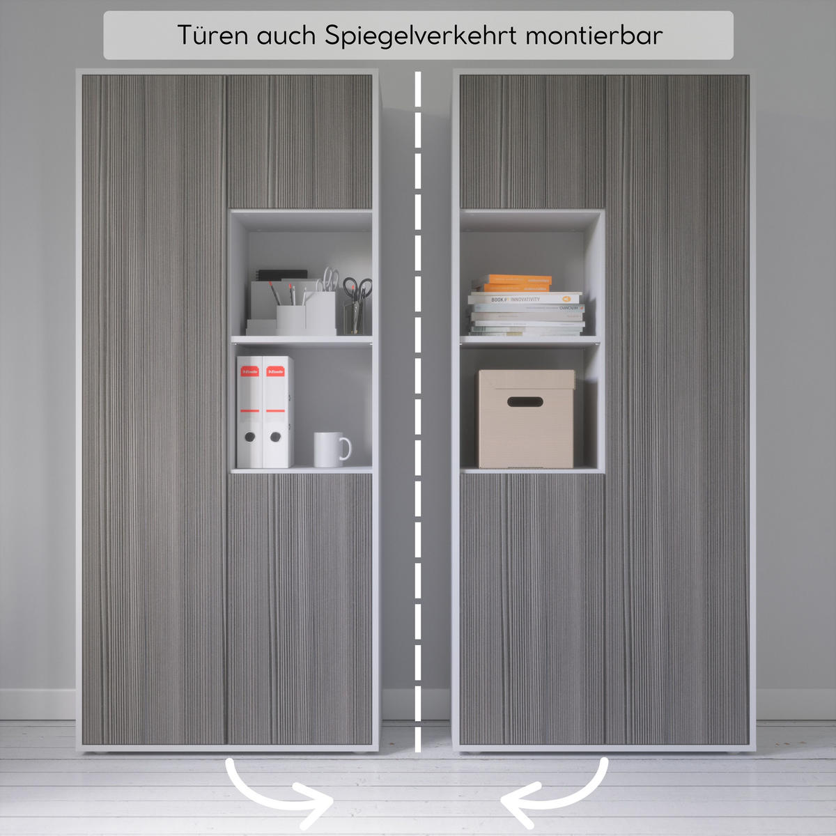 AKTENSCHRANK Amira T20 Avola Anthrazit 180/80/40 cm - Anthrazit, Holzwerkstoff (80/180/40cm) - SIMPLYFURN