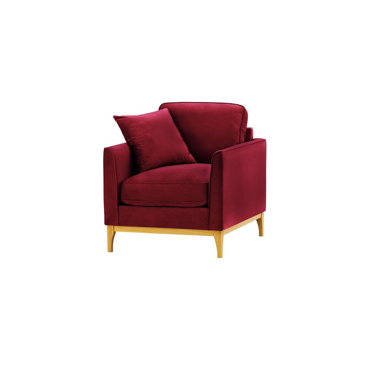 SESSEL Linara-Velluto 7 - Rot, Holz/Textil (81/91/95cm)