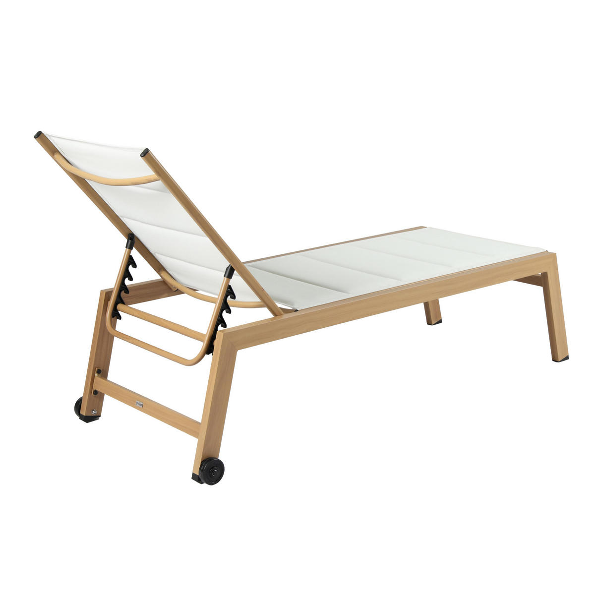 SONNENLIEGE 2-tlg., Weiß - Weiß, Metall (169/102/65cm) - Oviala