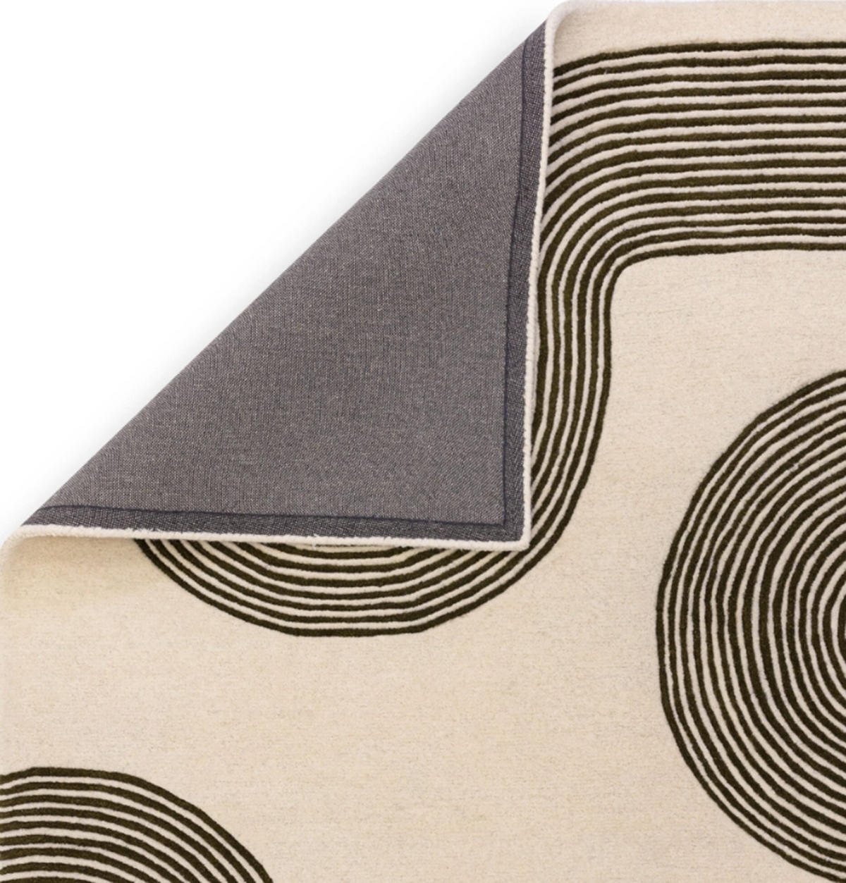 TEPPICH modern handgetuftet Wolle CROOK Grün 120 x 170 cm - Grün, Naturmaterialien (120/170cm) - Novatrend