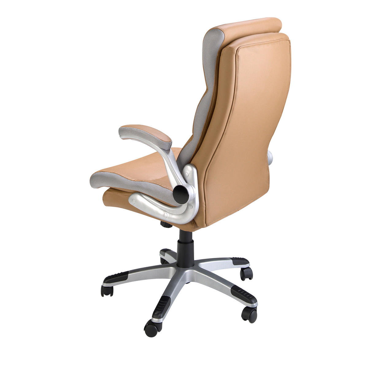 CHEFSESSEL Braun Grau Stahl 66/72/112 cm - Edelstahlfarben/Braun, Leder/Kunststoff (66/112/72cm) - ANGEL CERDA