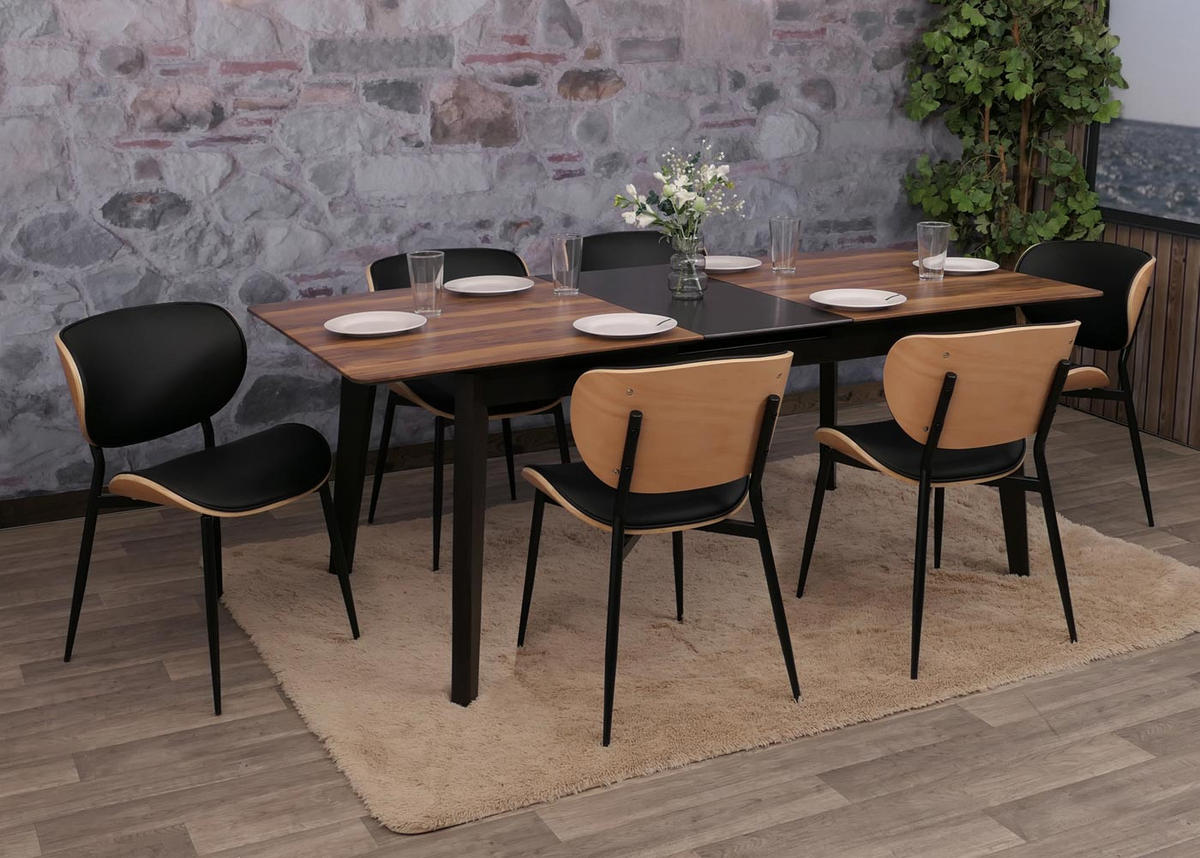 ESSZIMMERSTUHL Beige, Schwarz - Beige/Schwarz, Textil (50/80/51cm) - MCW