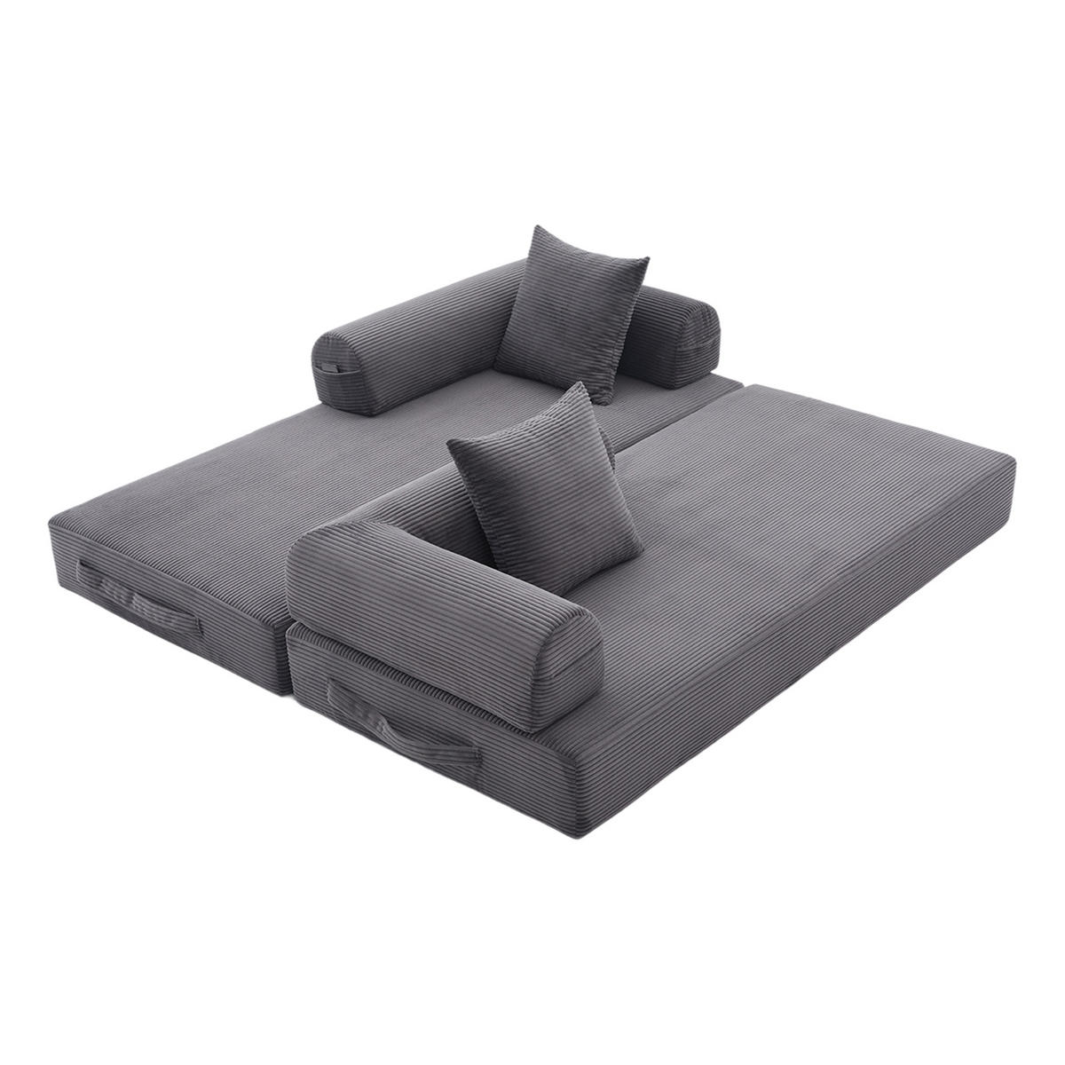 SOFA 3-Sitzer 200/94/67 cm Dunkelgrau - Dunkelgrau, Textil (94/67/200cm)
