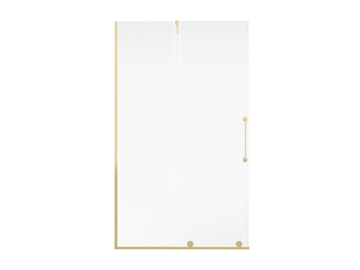 DUSCHTRENNWAND Seitenwand italienische Dusche mit Schiebetür - Metall - Industrial Style - Goldfarben - 120 x 200 cm - YOREM - Goldfarben, Metall (120/200cm) - Vente-Unique