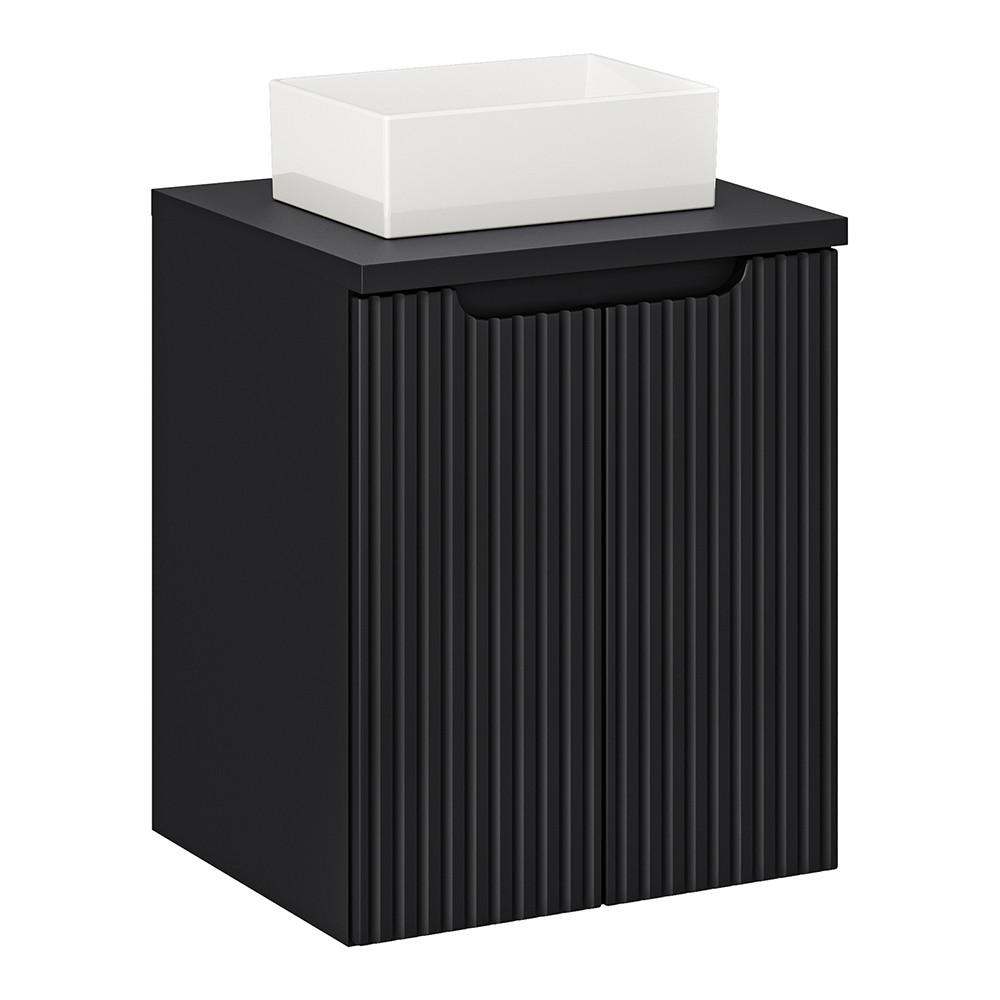 WASCHTISCH Newport-56 - Schwarz, Holzwerkstoff (50/71/40cm) - Lomado