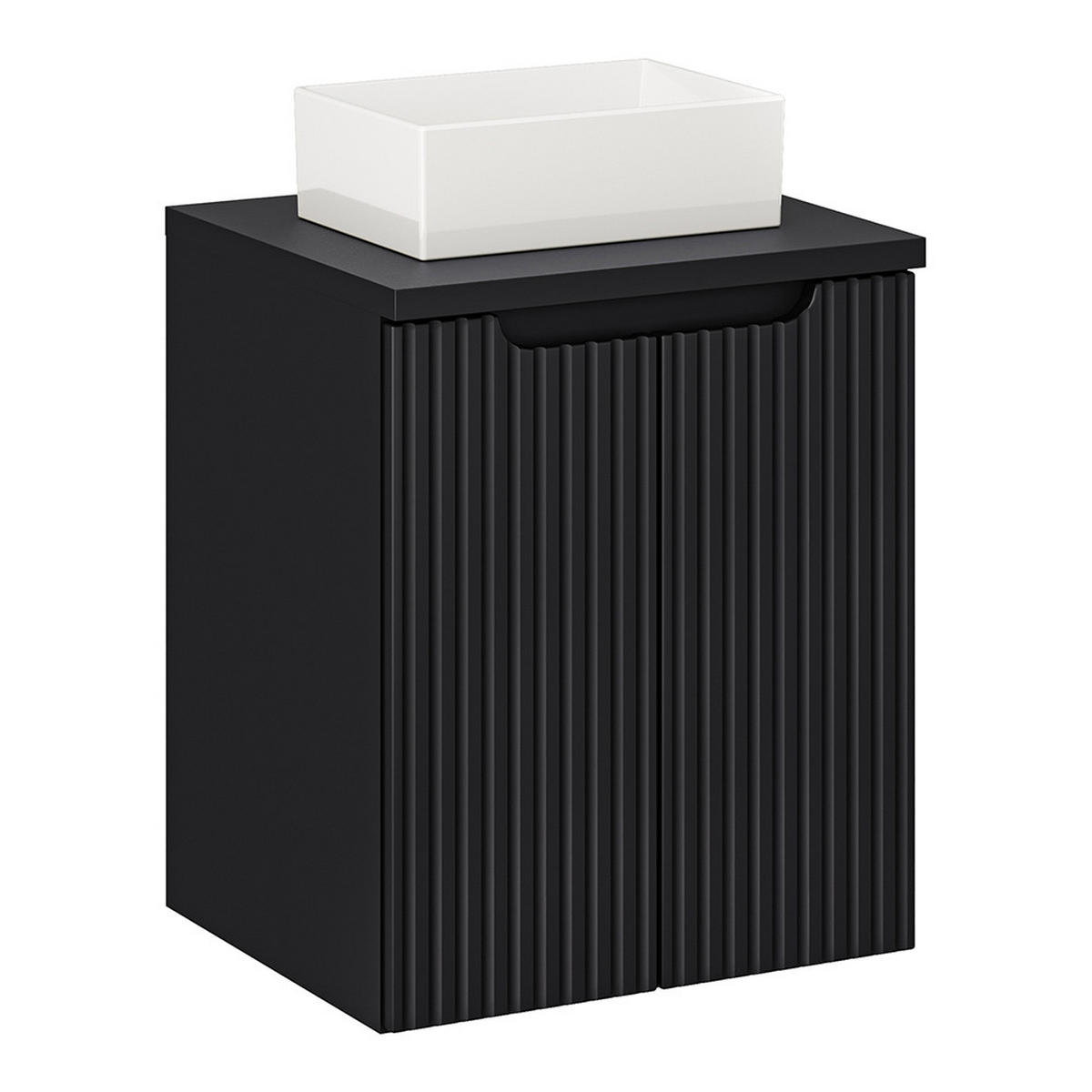 WASCHTISCH Newport-56 - Schwarz, Holzwerkstoff (50/71/40cm) - Lomado