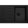 SPÜLBECKEN Mailand, 2-er set Alles Schwarz 78/50 cm 1 Becken + Ablauf-Set ab 45er Unterschrank - Schwarz, Kunststoff (78/19/50cm) - Primagran