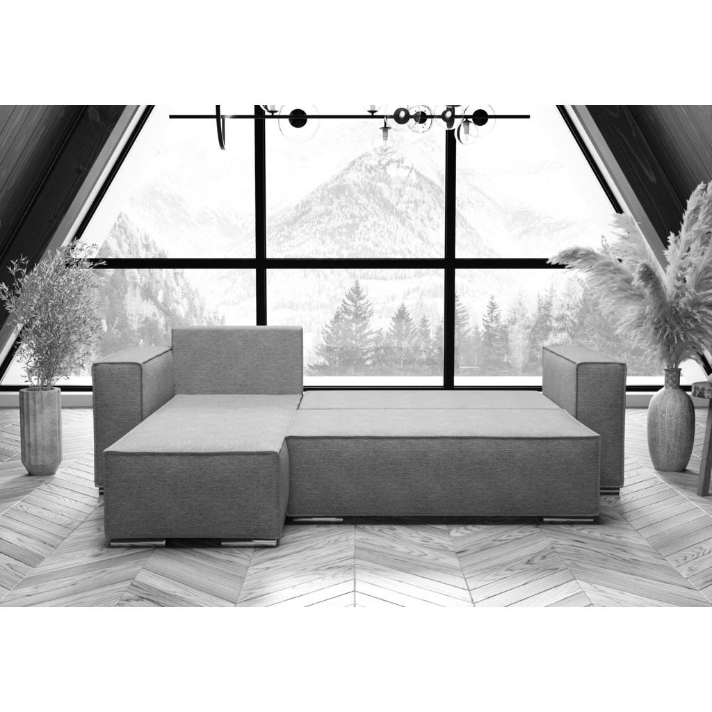 Thumbnail - AX Living Ecksofa, Grün, Textil, Uni, 4-Sitzer, Füllung: Polyurethan (Pur), L-Form,L-Form, kugelförmig, 255x180 cm, Wohn...