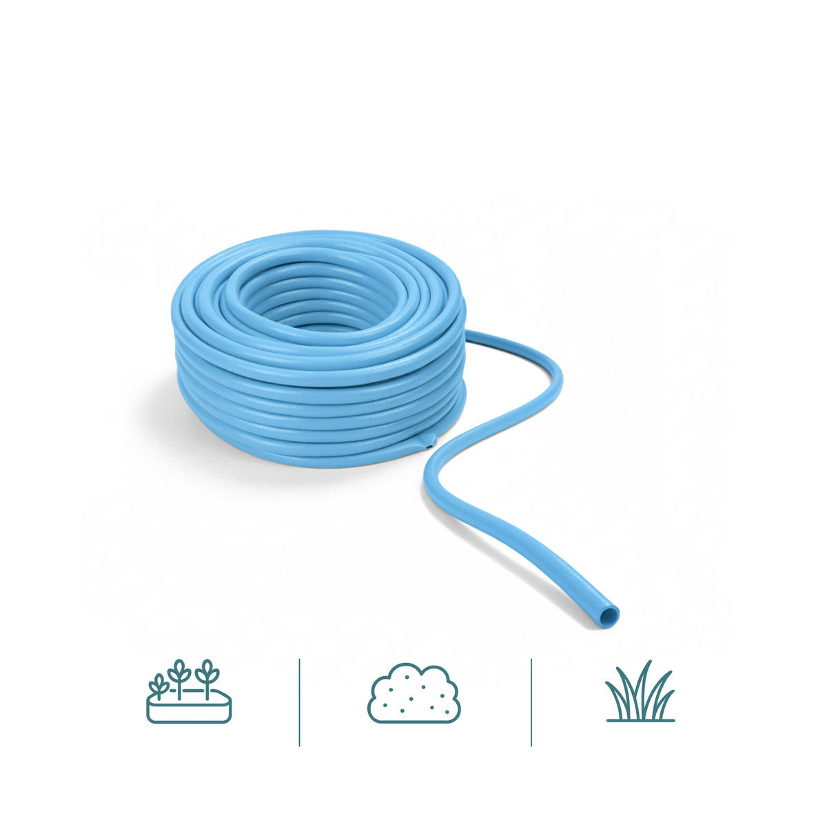 GARTENSCHLAUCH - Hellblau, Kunststoff (5000cm) - Relaxdays