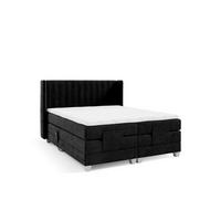 BOXSPRINGBETT Bett Elektrisch Magnus - Schwarz, Holzwerkstoff/Textil (120/200cm) - Fun Möbel