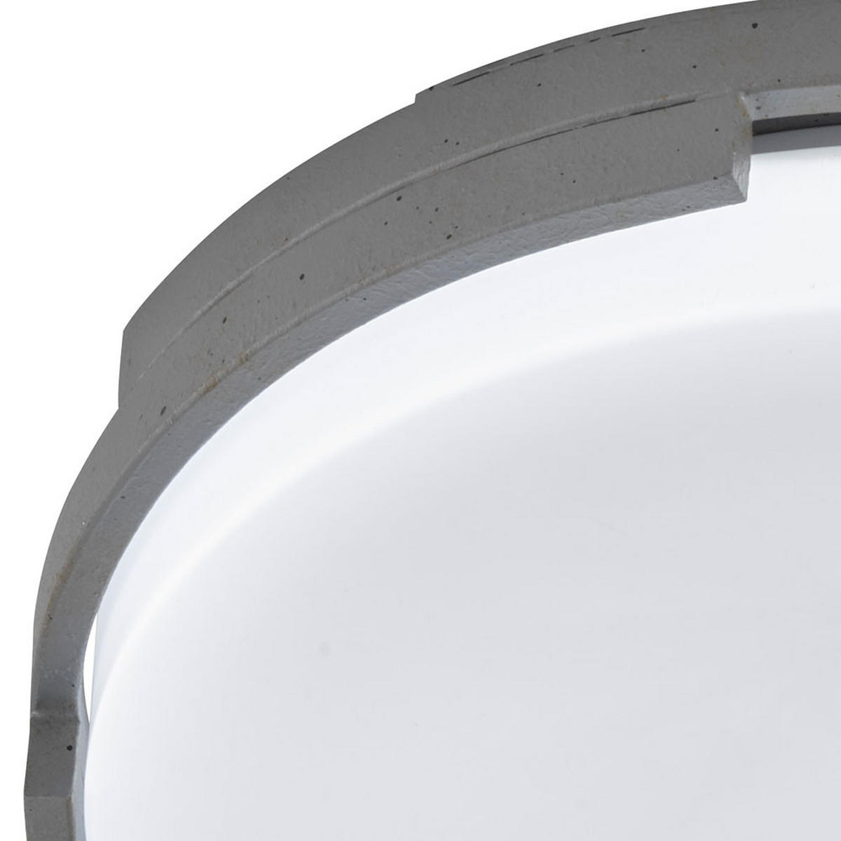 LED DECKENLEUCHTE Metall Weiß Grau - Weiß, Metall (37/37/10cm)