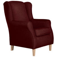 OHRENSESSEL Karlen Bezug Flachgewebe Buche natur / rot - Rot/Buchefarben, Kunststoff (86/103/77cm) - 58aufmkessel