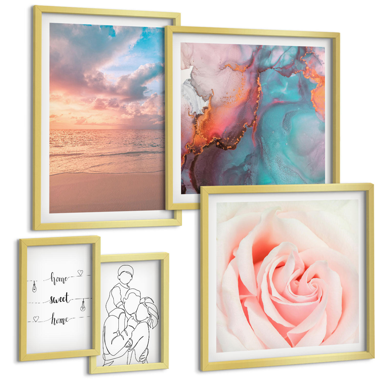 Tulup Bilder Gold 40x60 cm