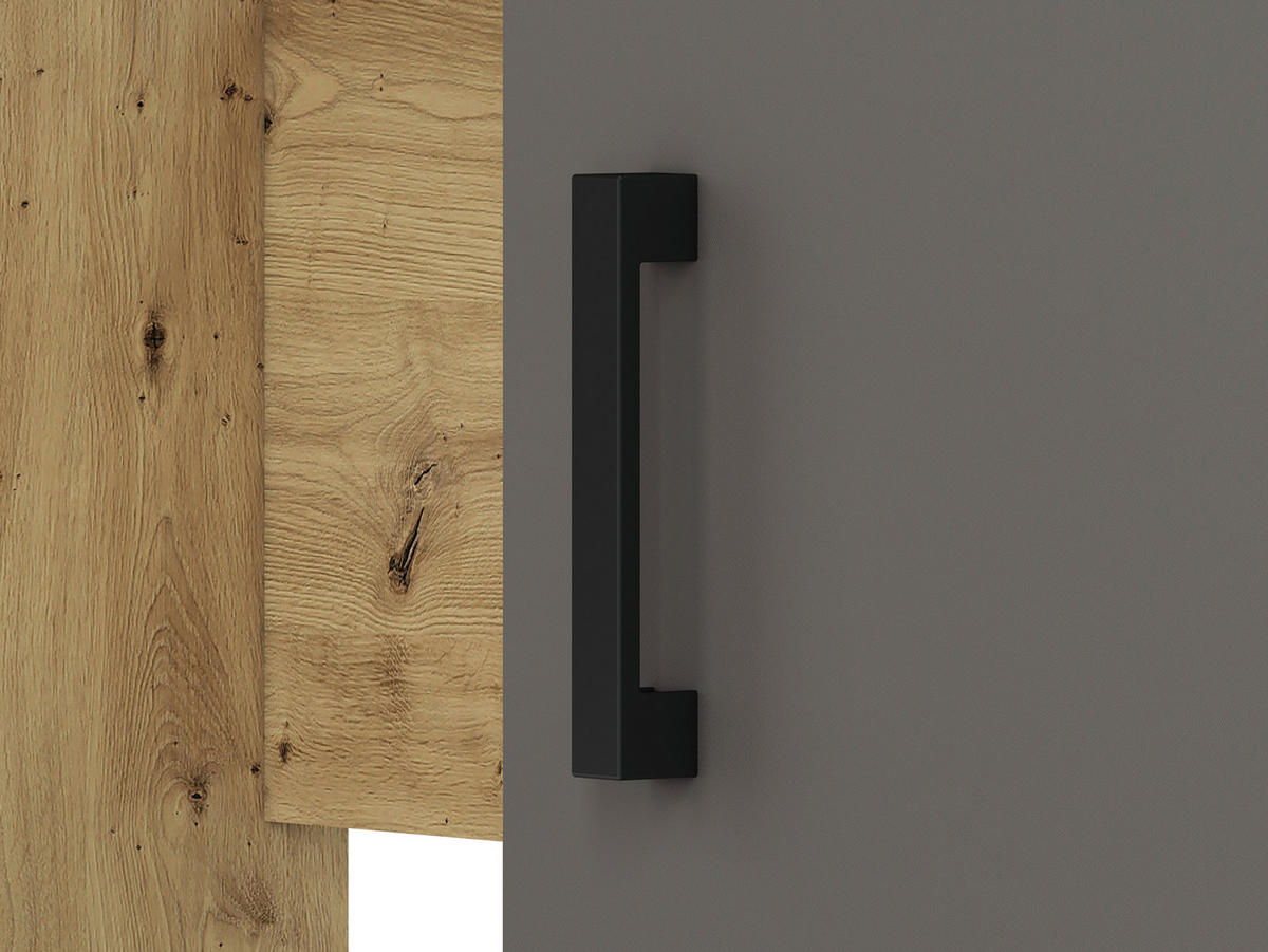 SCHREIBTISCH Fini Artisan Eiche / weiß / anthrazit 120 / 53 / 76cm - Anthrazit/Braun, Holz/Holzwerkstoff (53/120/76cm) - Feldmann-Wohnen