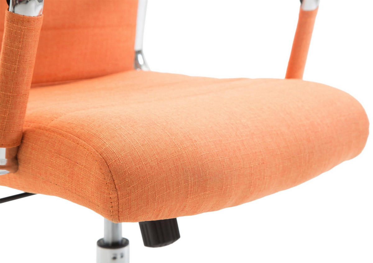 DREHSTUHL Stoff orange - Chromfarben/Orange, Textil/Metall (58/105/66cm) - CLP
