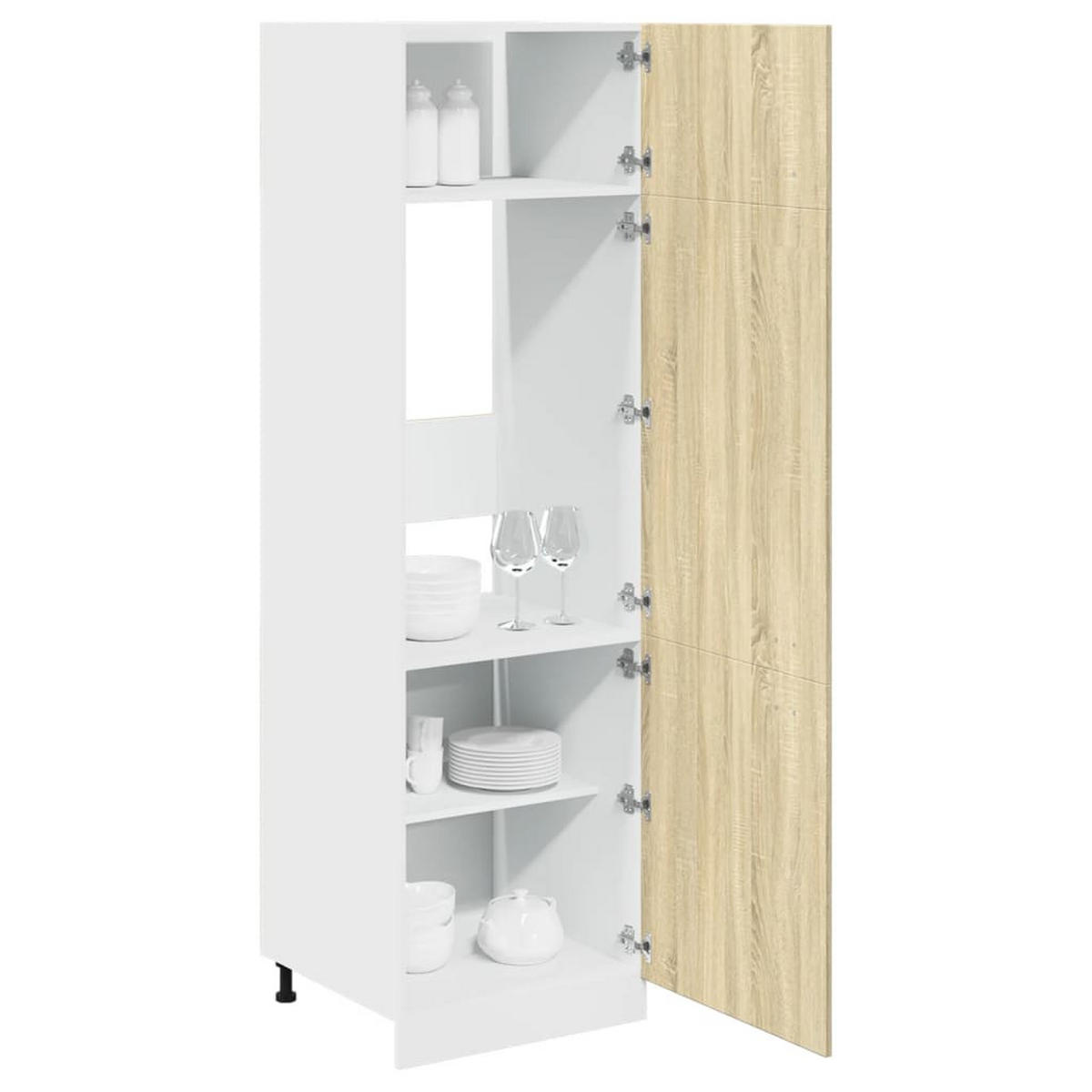 KÜHLUMBAUSCHRANK Lyon Sonoma-Eiche 60/57/207 Cm Holzwerkstoff - Braun, Holzwerkstoff (60/207/57cm) - vidaXL