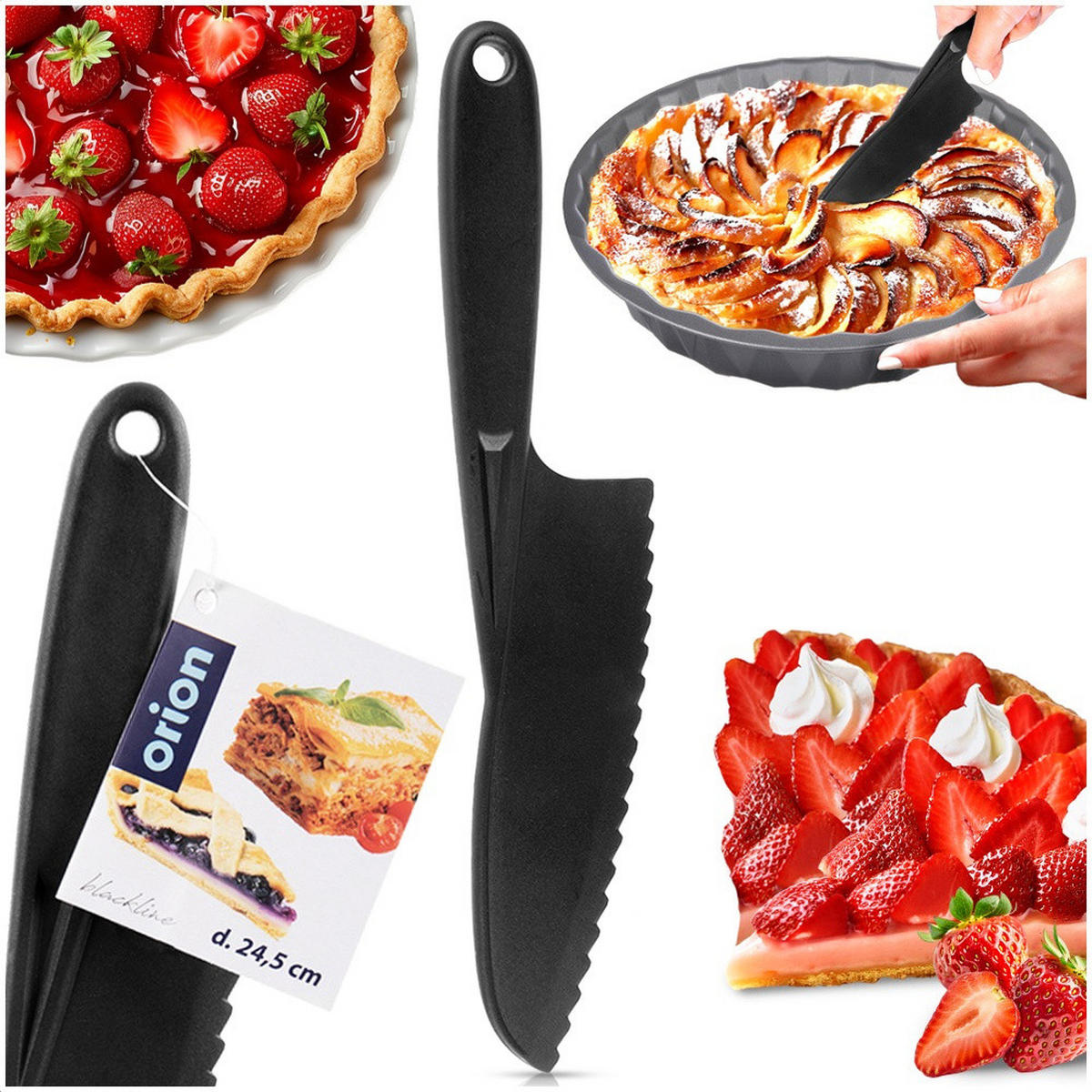 KUCHENMESSER BLACKLINE Schwarz - Schwarz, Kunststoff (24.5cm) - Orion 
