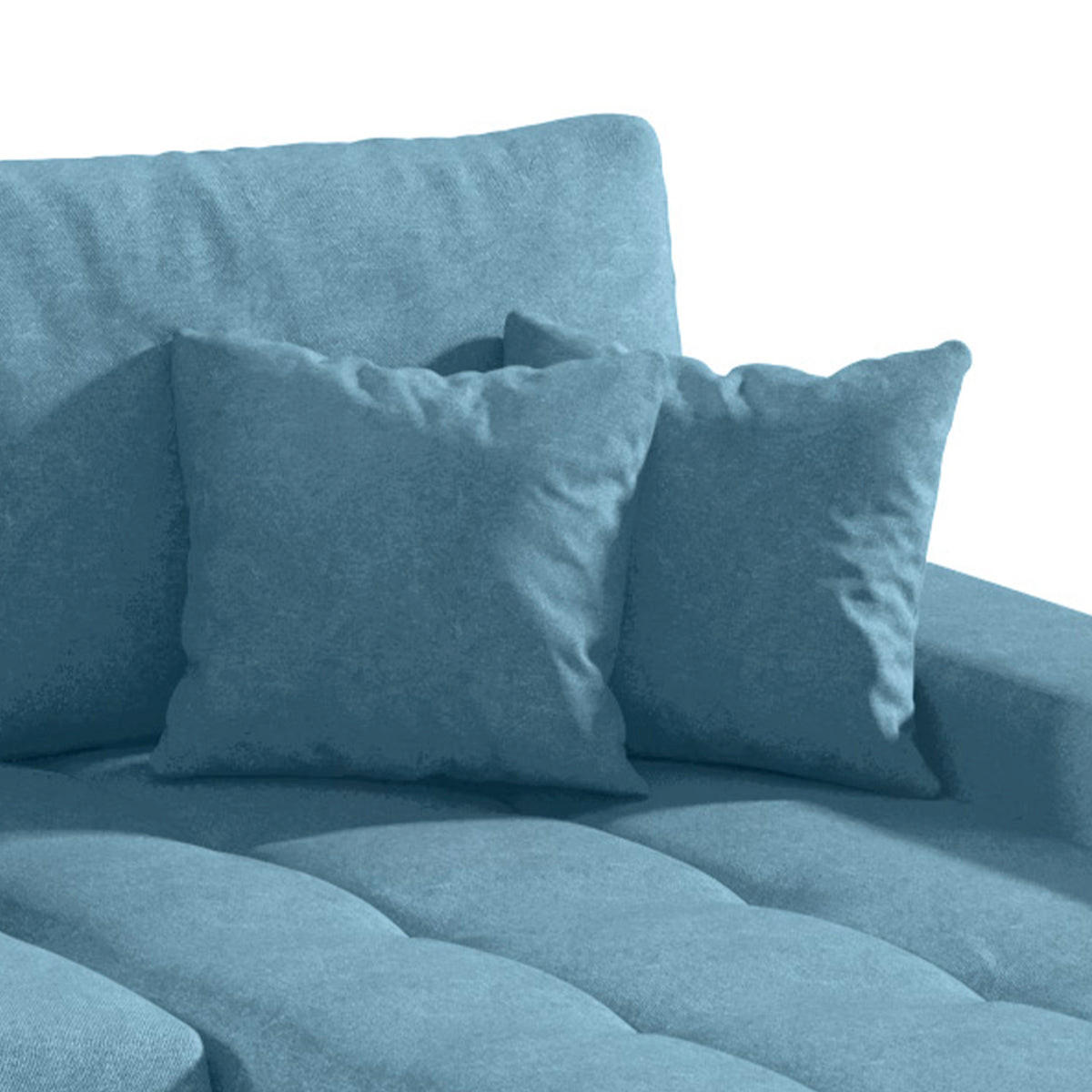 PANORAMASOFA Jonas 5 Sitzplätze Blau - Blau, Holzwerkstoff (350/85/185cm) - Petits-meubles