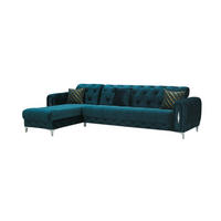 ECKSCHLAFSOFA Patna Grün Relax - Langer Schenkel Rechts - Grün, Holzwerkstoff/Kunststoff (180/310cm)
