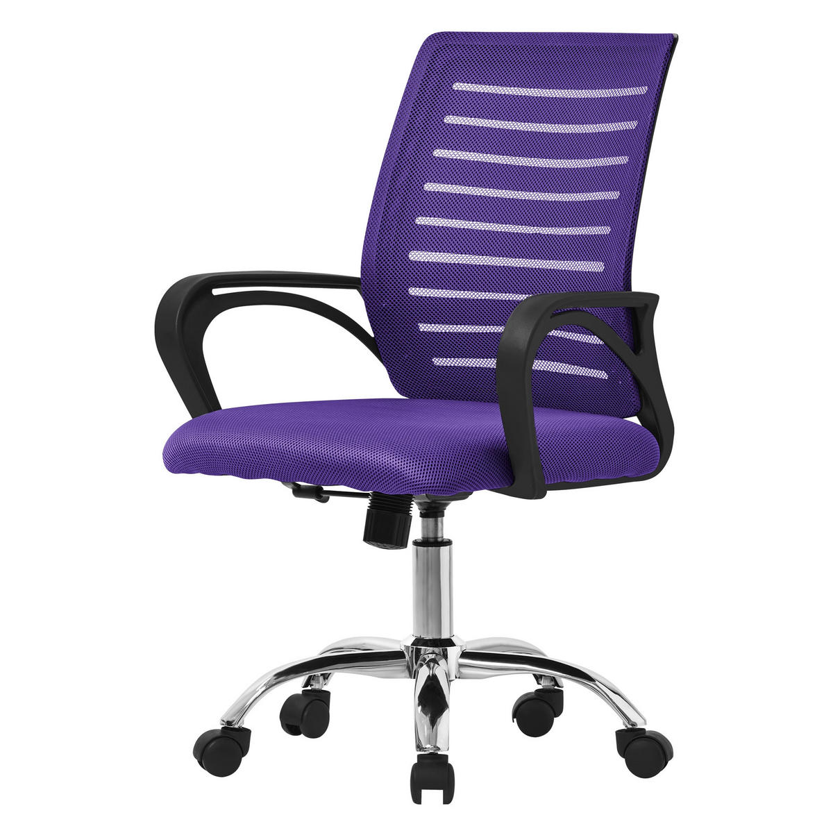 SCHREIBTISCHSTUHL Classic lila - Violett, Metall (54/99/59cm) - ML-DESIGN