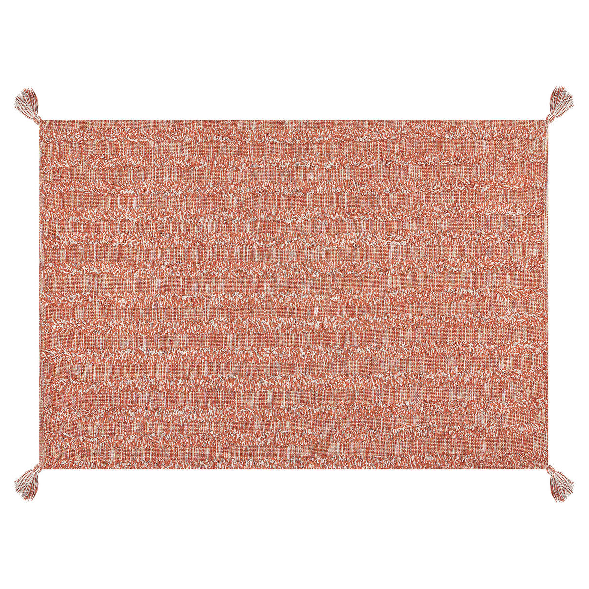 KURZFLOR-TEPPICH Mugla 200/140 cm - Orange, Textil (140/200cm) - Beliani