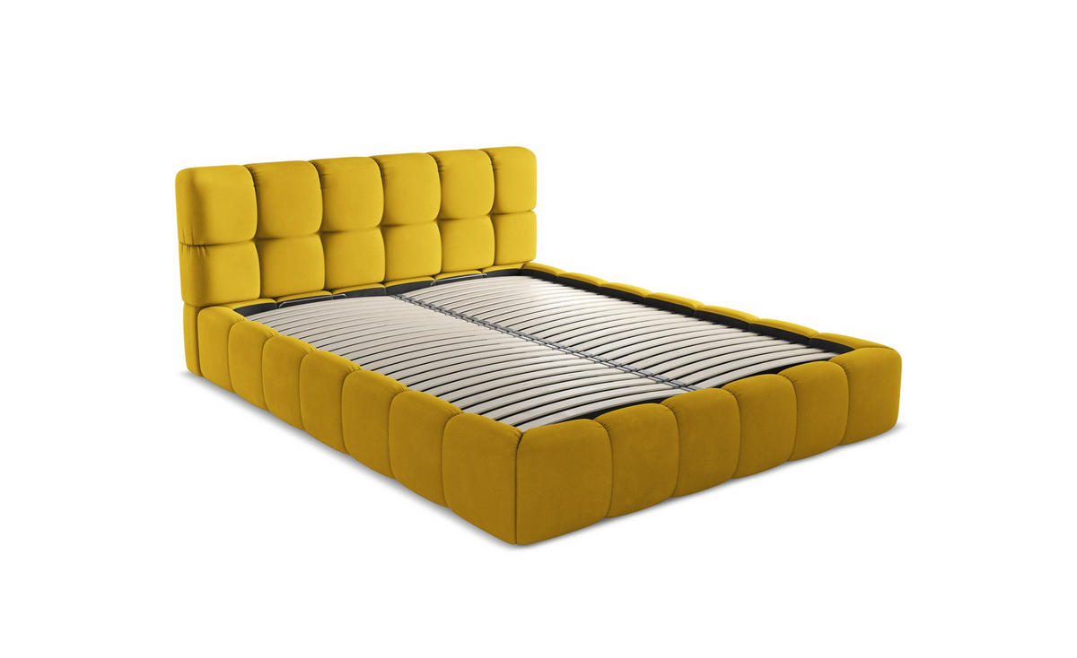 POLSTERBETT mit Bettkasten und Lattenrost 200x228 Schwarz - Schwarz, Kunststoff/Textil (180/200cm) - Makamii