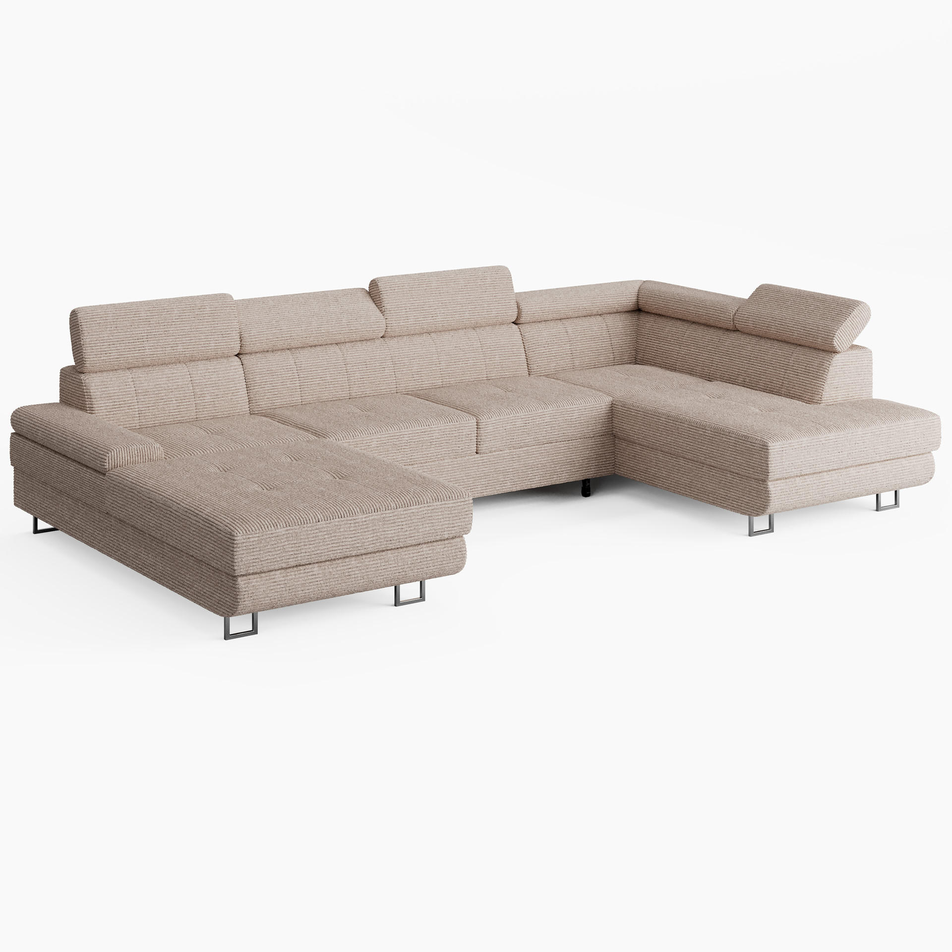 Barchello Wohnlandschaft Beige 190x90x335 cm