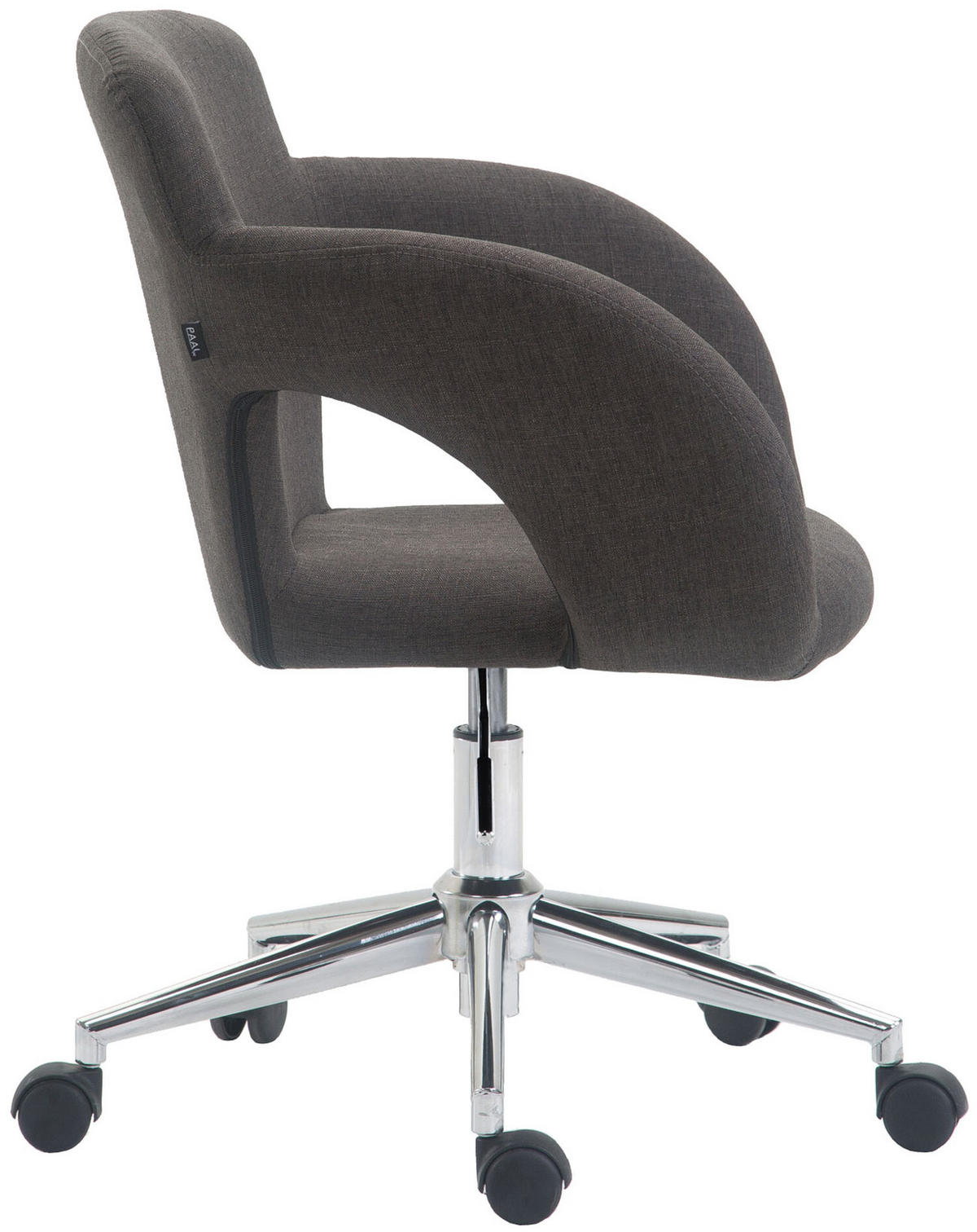BÜROSTUHL Eddy, Stoff Dunkelgrau - Dunkelgrau, Textil/Metall (62/91/56cm) - TPFLiving