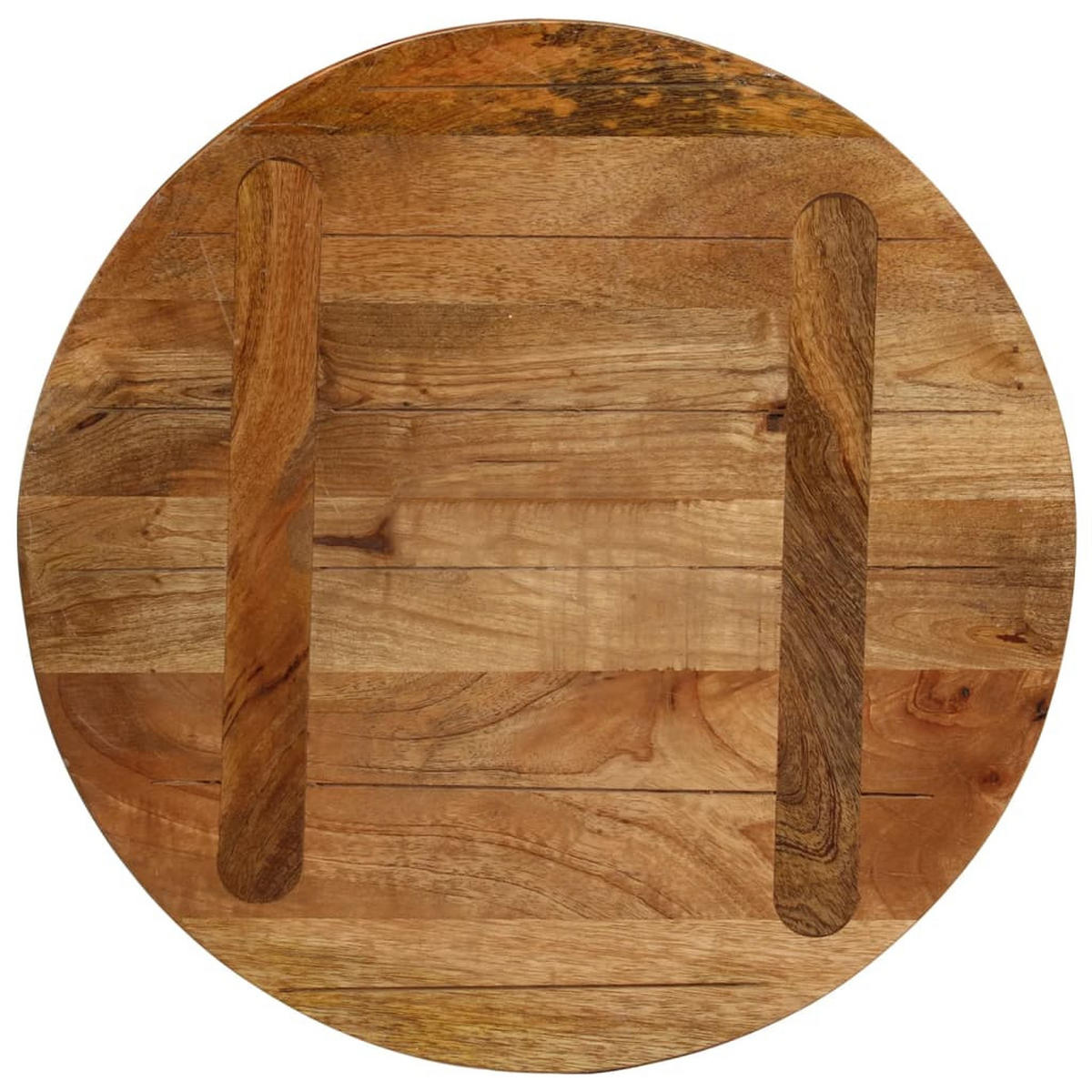 TISCHPLATTE Ø60/2,5 Cm Rund Massivholz Mango - Braun, Holz (60/60/2.5cm) - vidaXL
