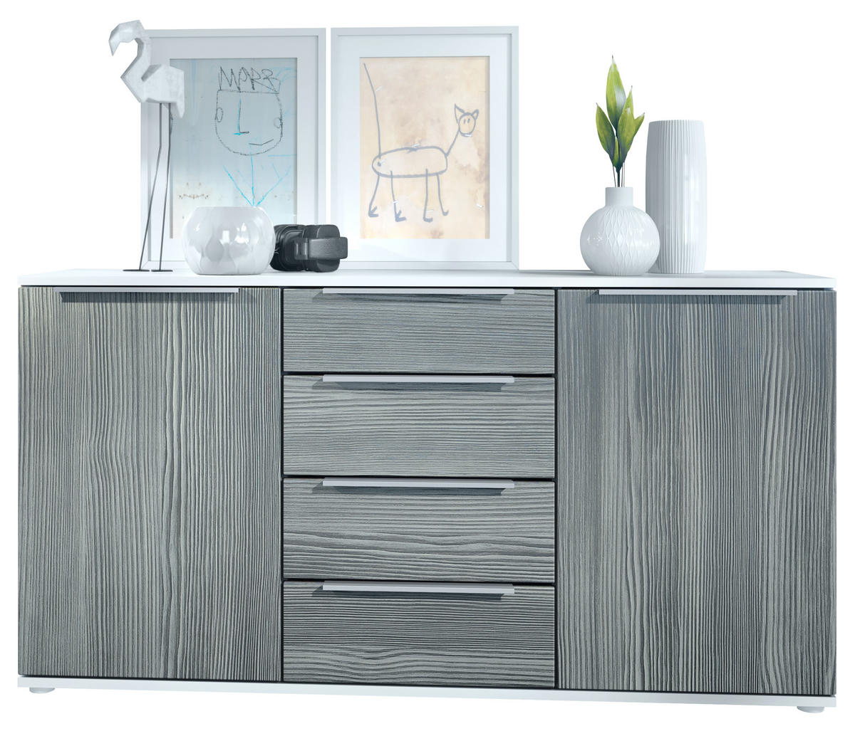 SIDEBOARD Porto Avola-Anthrazit - Anthrazit, Holzwerkstoff (139/72.5/35cm) - Vladon